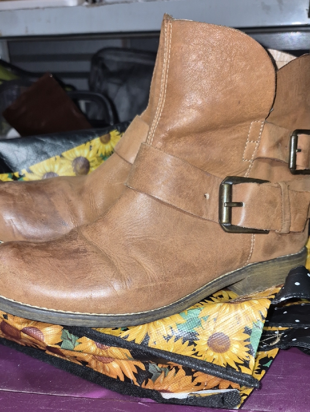 Steve Madden Tan Leather Ankle Boot